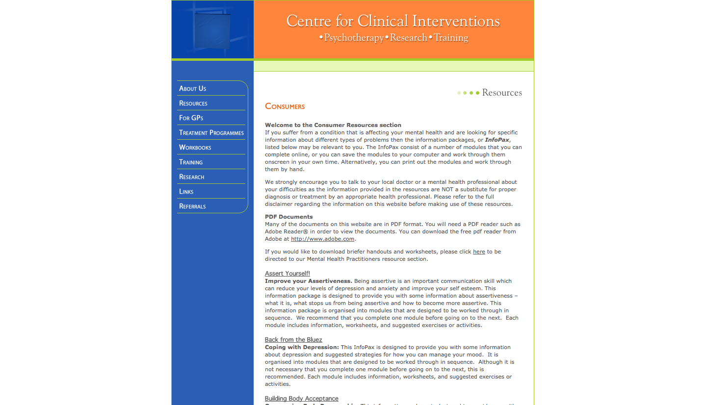 Centre for Clinical Interventions (CCI) Australia